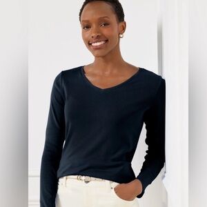 Talbots Classic Black Long Sleeve Tee